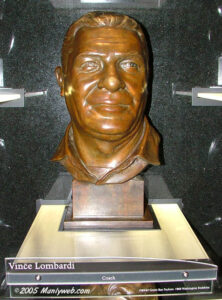 Vince Lombardi Bust at Pro Football Hall of Fame